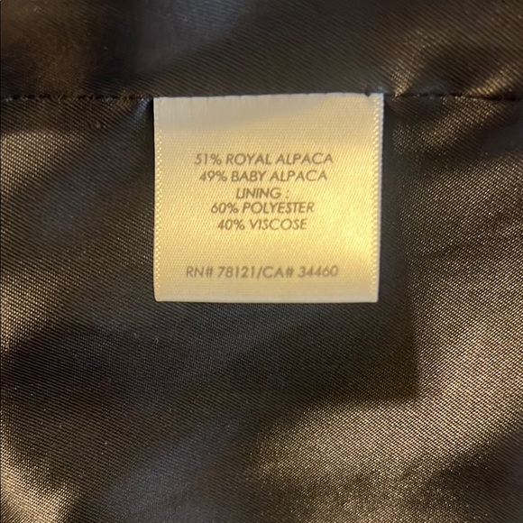 Eileen Fisher Gray Baby Alpaca Coat L - Picture 9 of 9